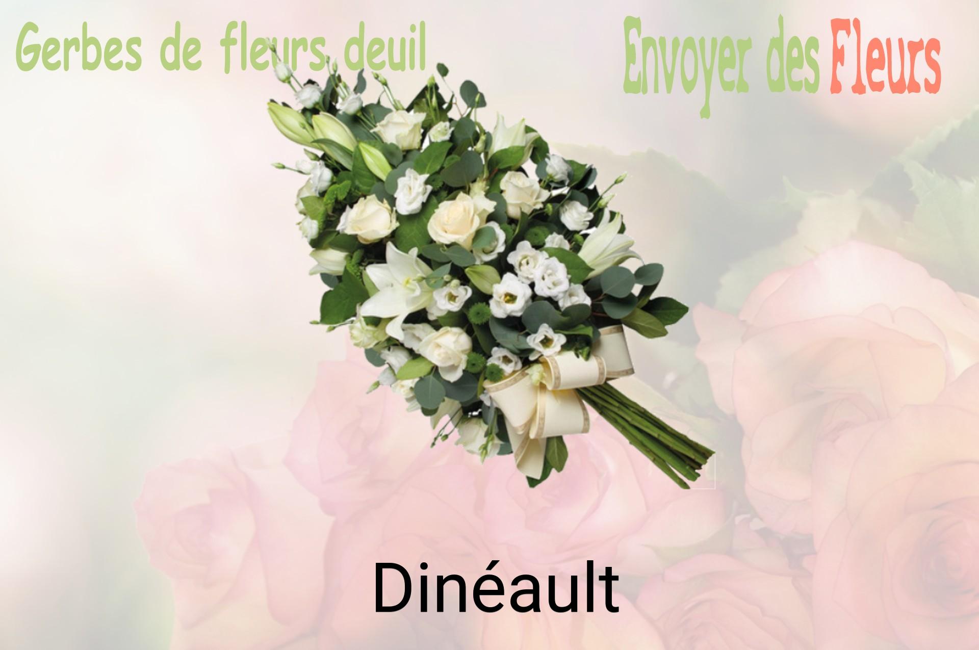 Gerbe de fleurs de deuil livrée à Dinéault